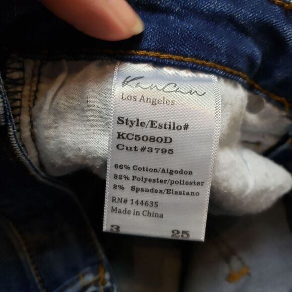 Kancan Kan Can Women's High Rise Destroyed Skinny Distressed Jeans - Size 25 - Picture 12 of 13